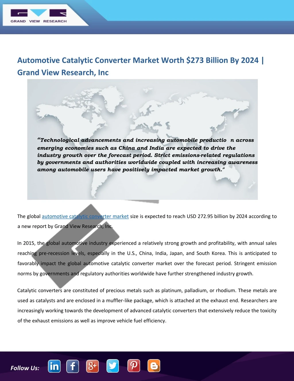 automotive catalytic converter market worth