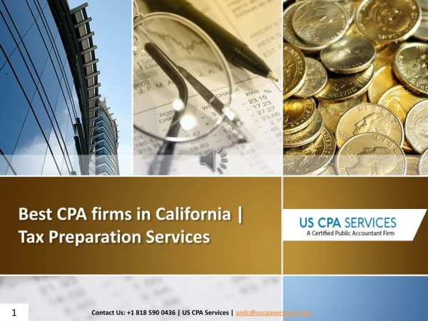 Best CPA firms in California | Tax Preparation Services - US CPA Services