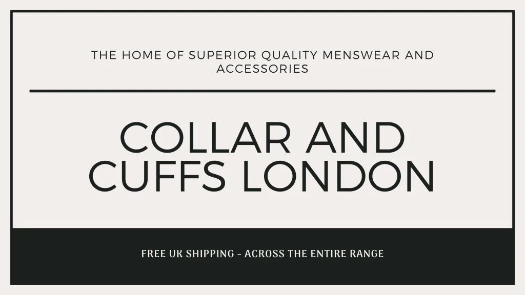 the home of superior quality menswear