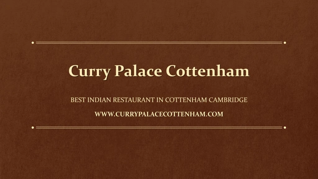 curry palace cottenham