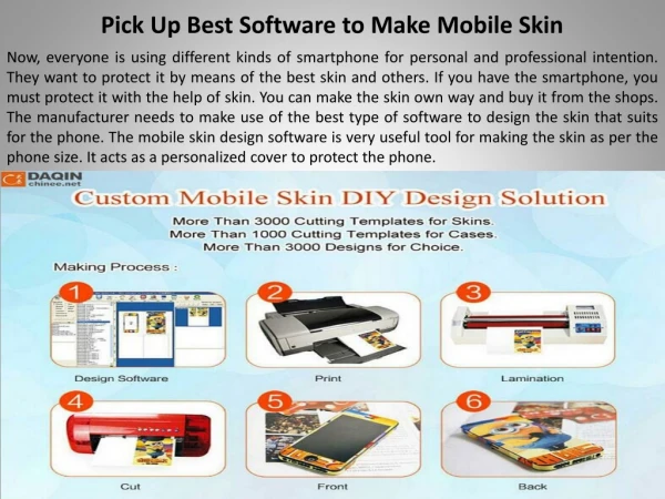 Pick Up Best Software to Make Mobile Skin