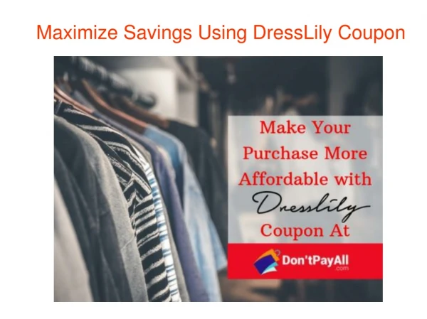 Maximize Savings Using DressLily Coupon