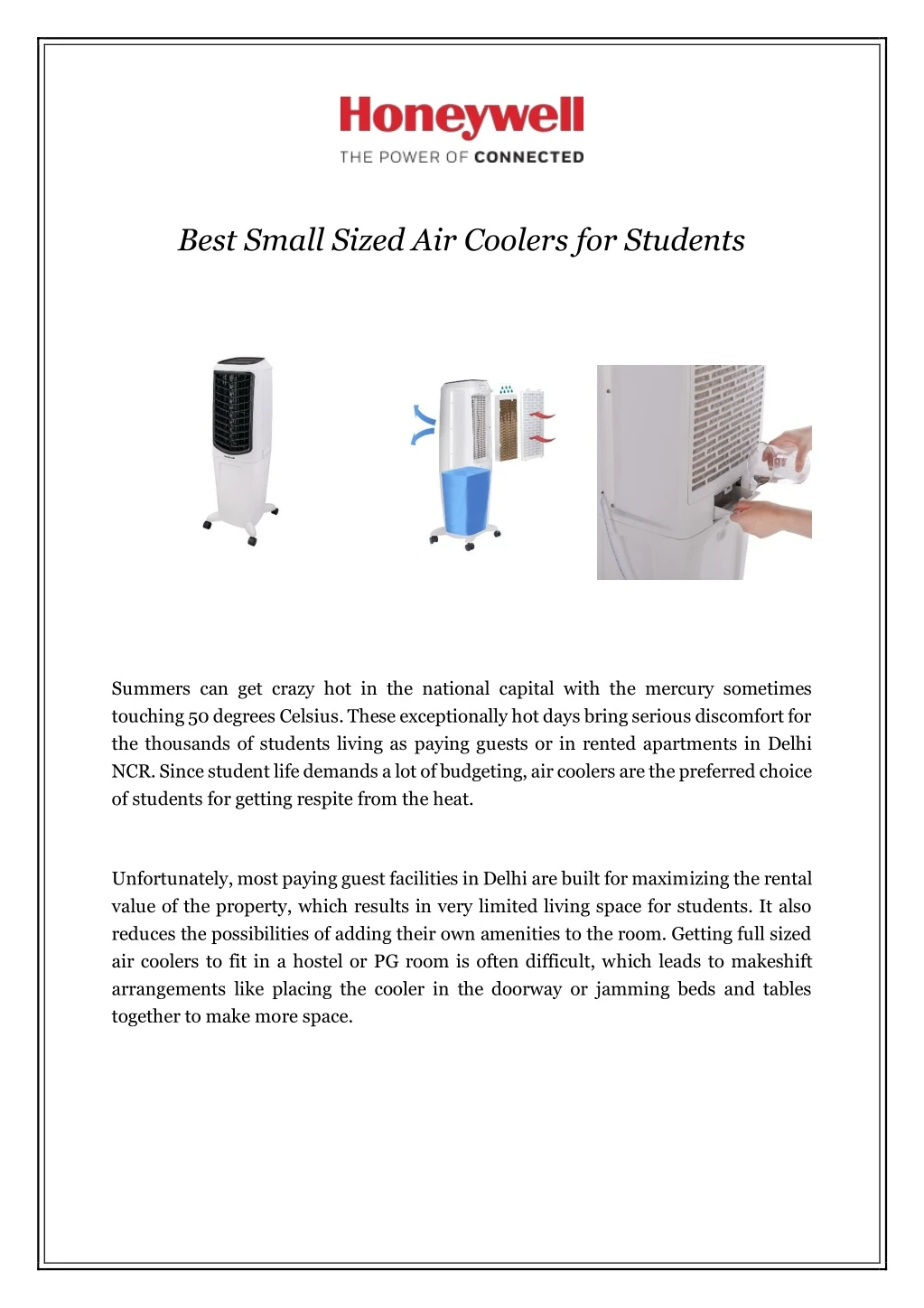 best small sized air coolers for students