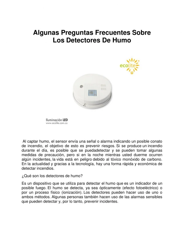 algunas preguntas frecuentes sobre los detectores