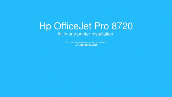 Hp OfficeJet Pro 8720 Installation