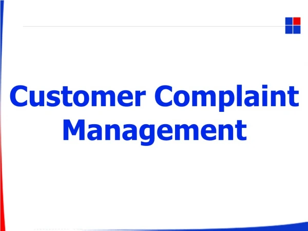 Customer Complaint Management