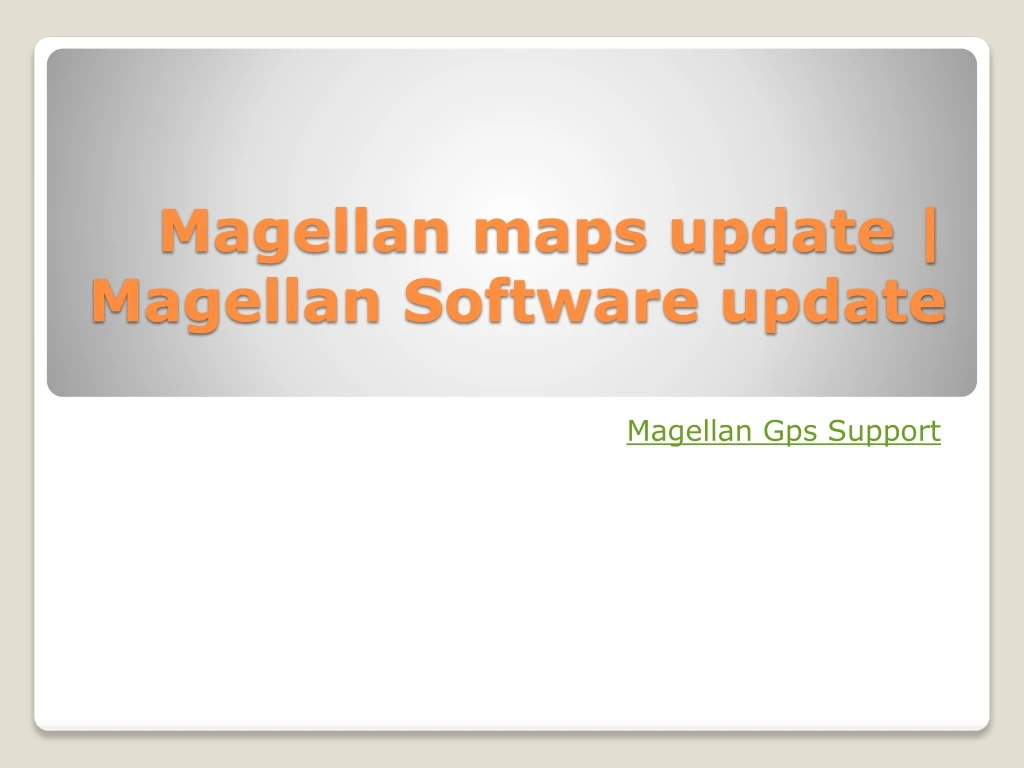 magellan maps update magellan software update