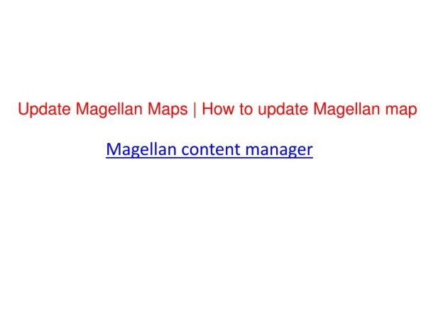 Update Magellan Maps | How to update Magellan map