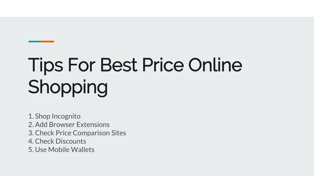 tips for best price online shopping