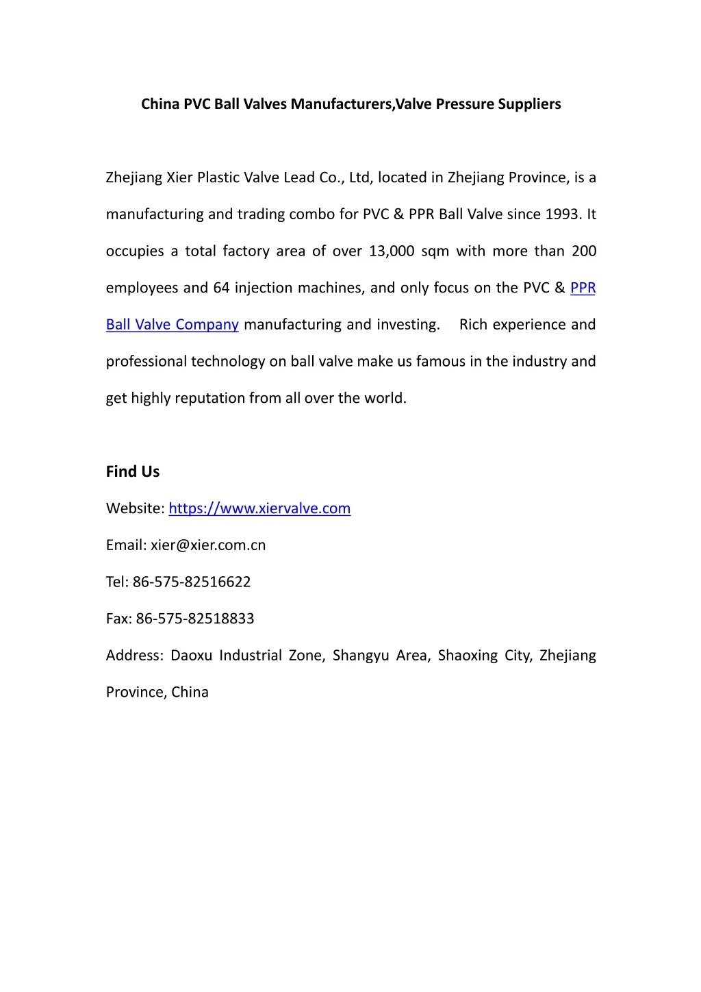 china pvc ball valves manufacturers valve