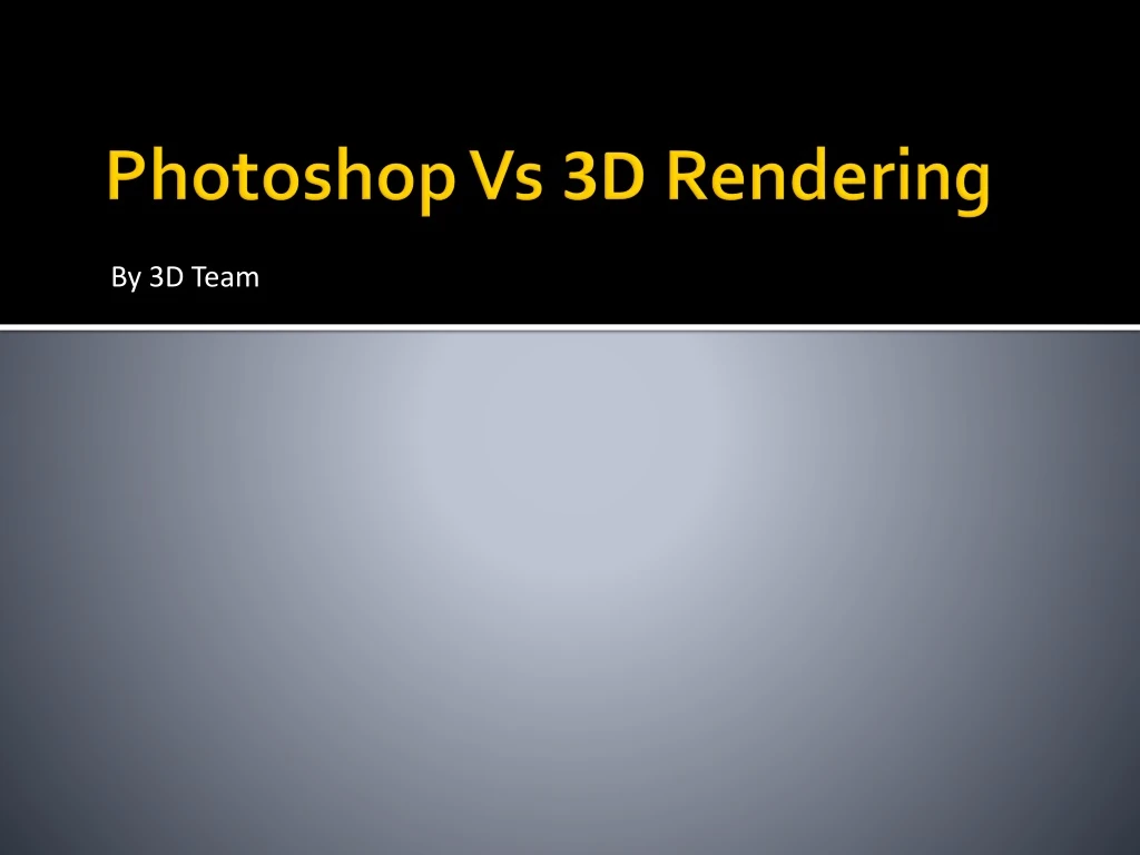 photoshop vs 3d rendering