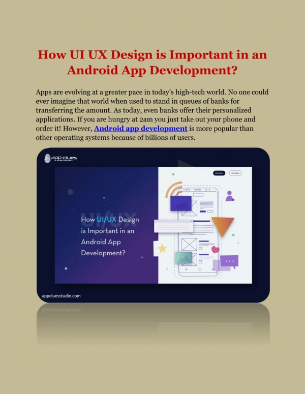 How UI UX Design is Important in an Android App Development?