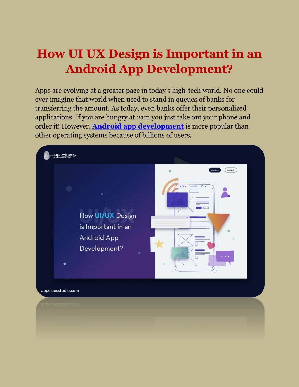 how ui ux design is important in an android