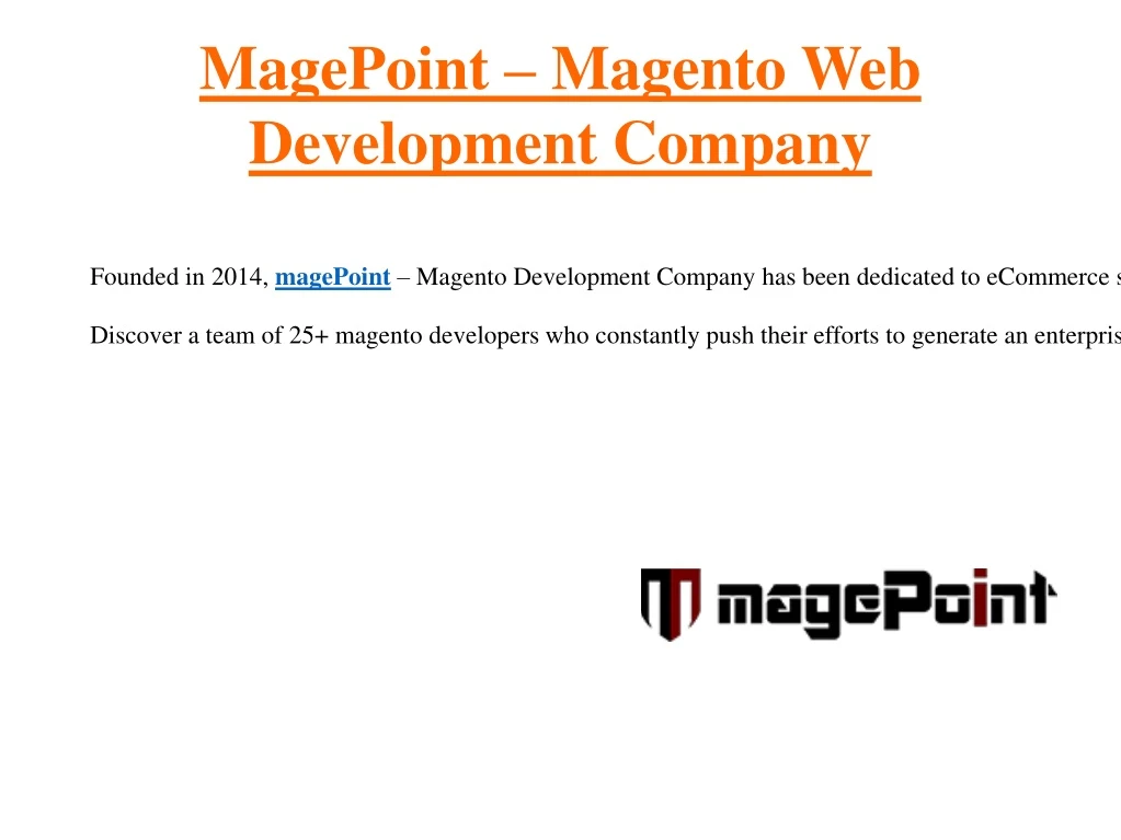 magepoint magento web development company
