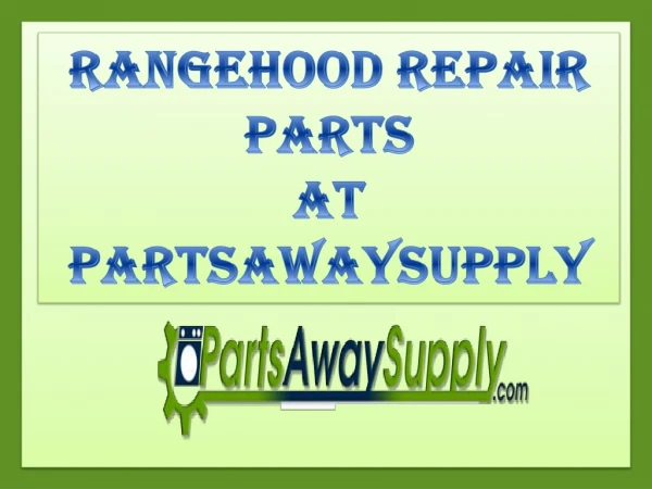 Range Hood Repair Parts