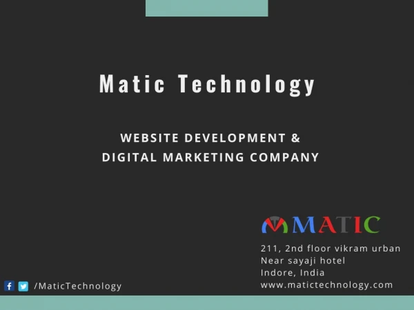 Matic Technology - Website Development and Digital Marketing Company