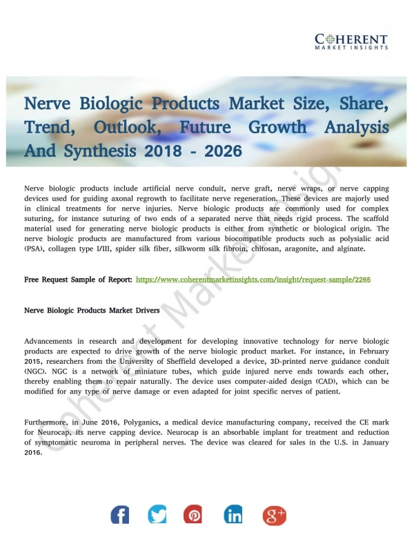 Nerve Biologic Products Market Analysis on the Future Growth Prospects 2026