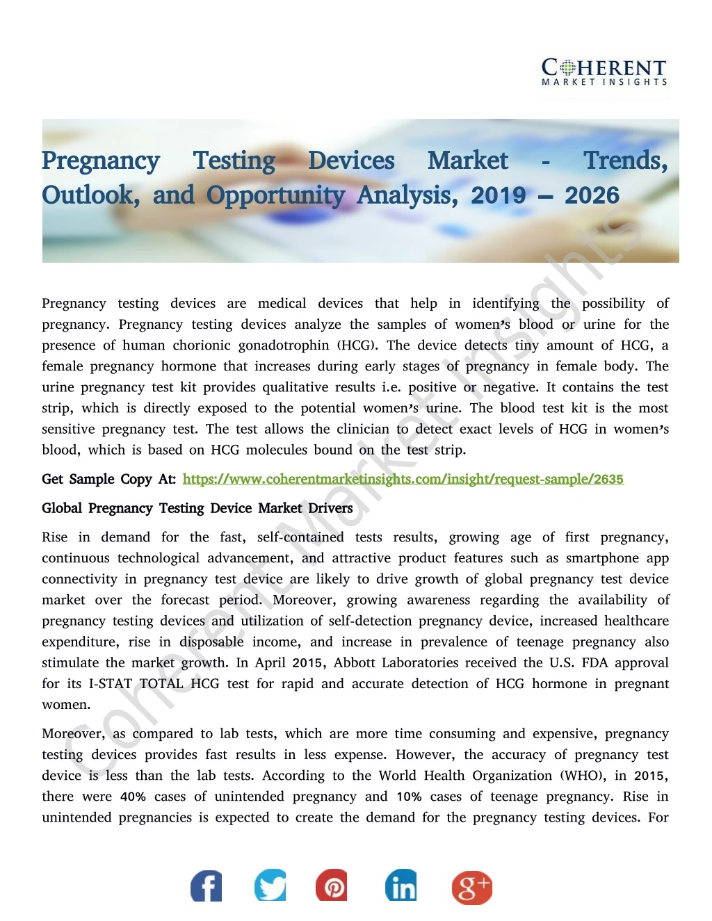 pregnancy testing devices market trends pregnancy