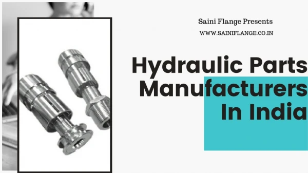 Hydraulic parts manufacturer in India