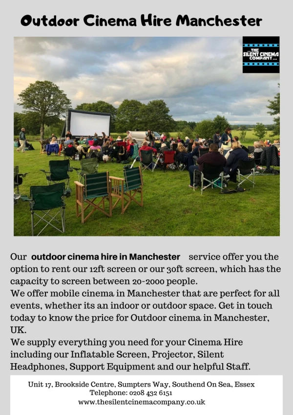 Outdoor Cinema Hire Manchester