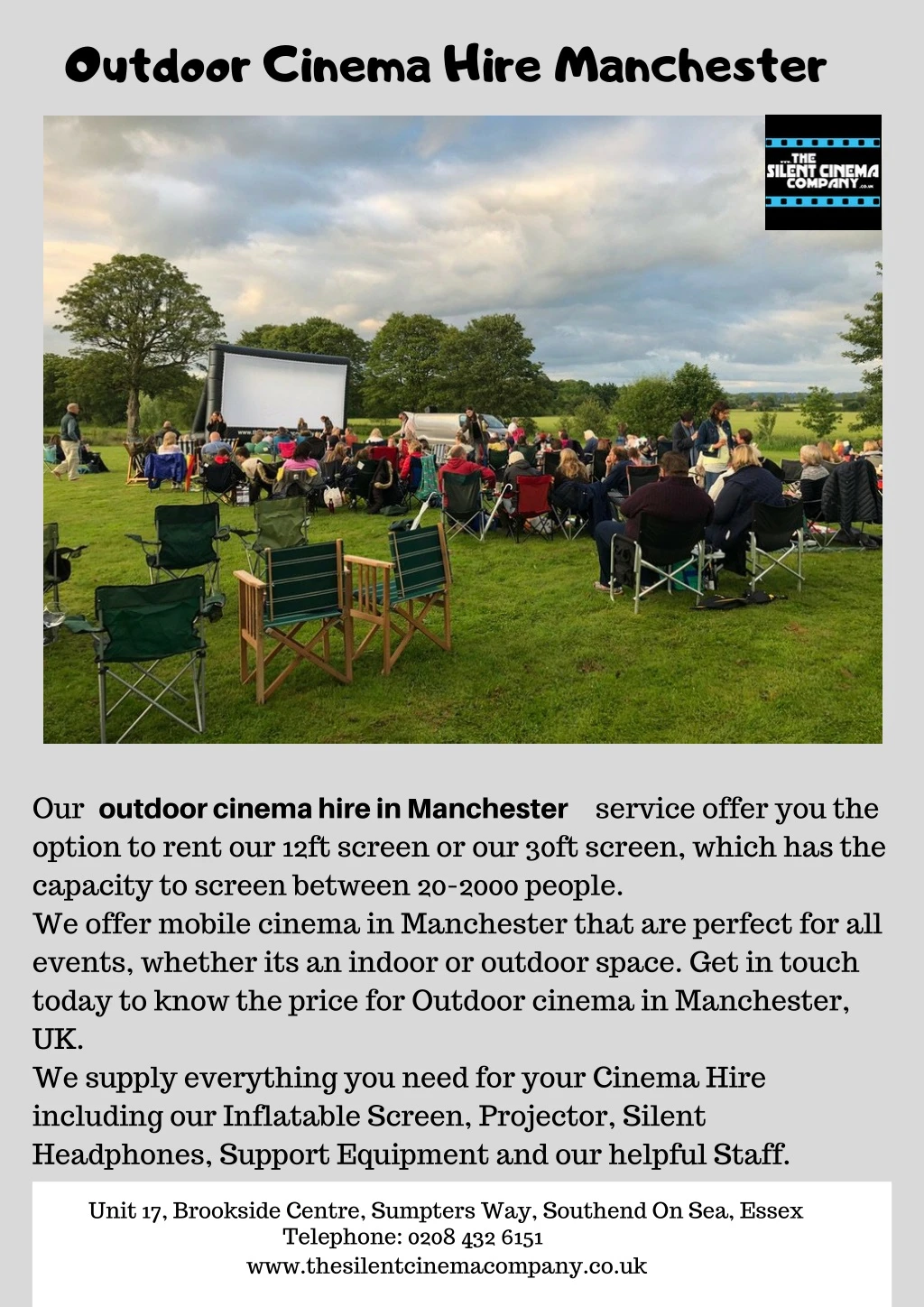 outdoor cinema hire manchester