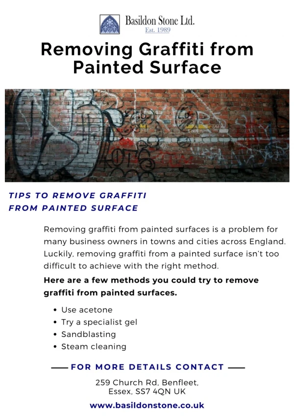 Removing Graffiti from Painted Surface