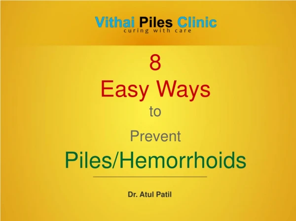 8 Easy Ways to Prevent Piles