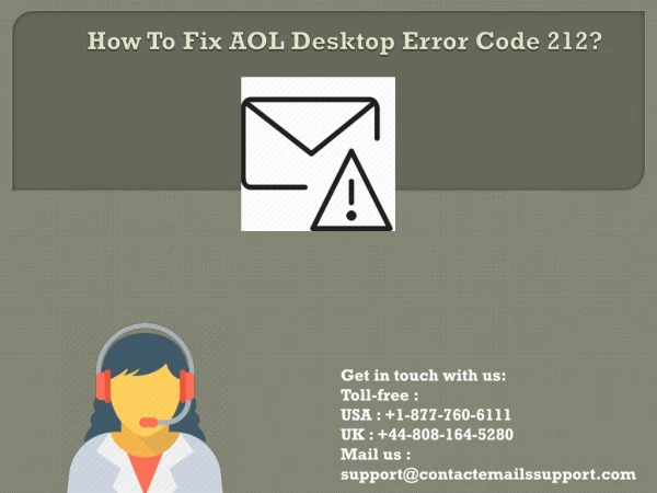 AOL Desktop Error Code 212