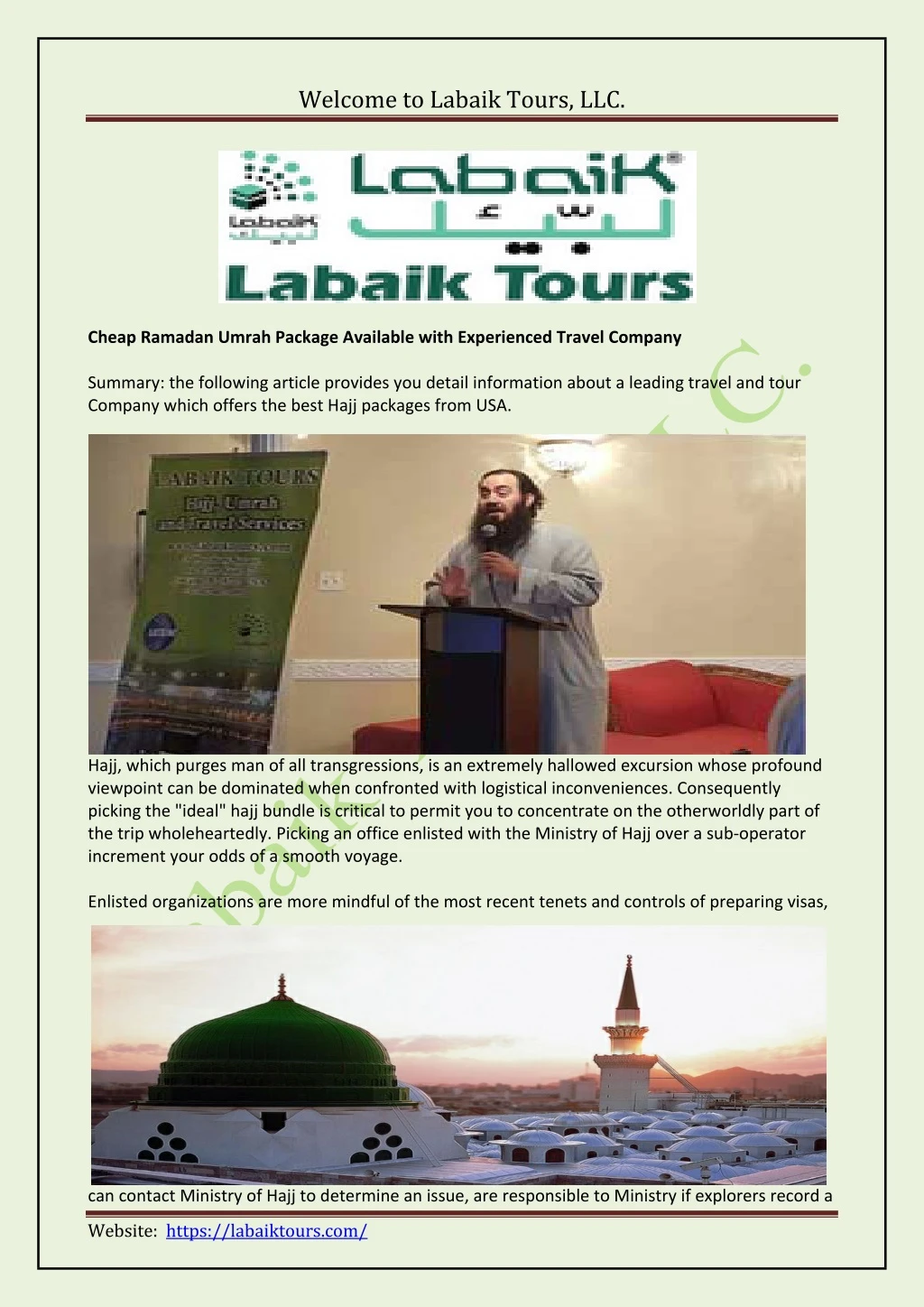 labaik tours llc