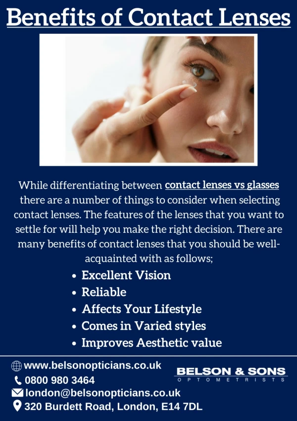 Benefits of Contact Lenses