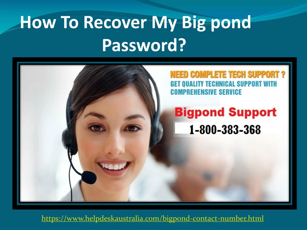 how to recover my big pond password