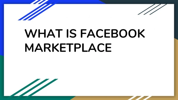 WHAT IS FACEBOOK MARKETPLACE