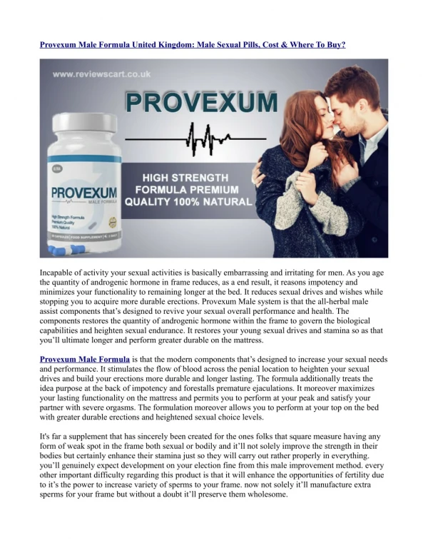 The way to use Provexum?