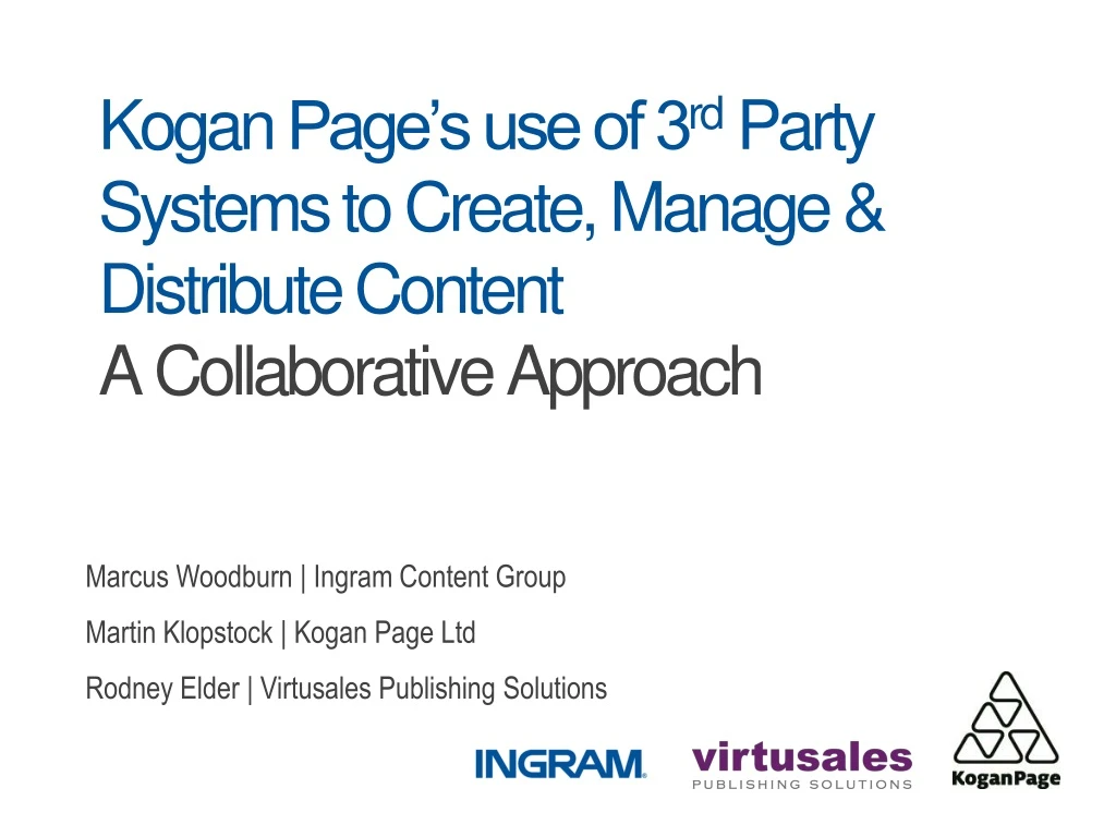 kogan page s use of 3 rd party systems to create