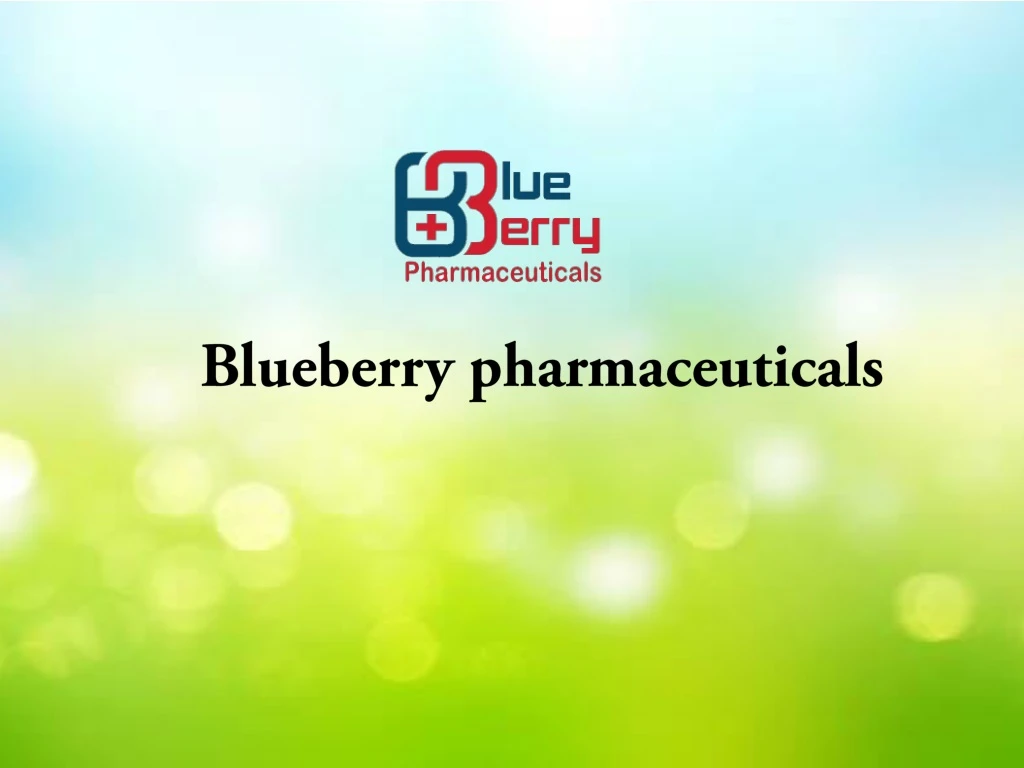 blueberry pharmaceuticals