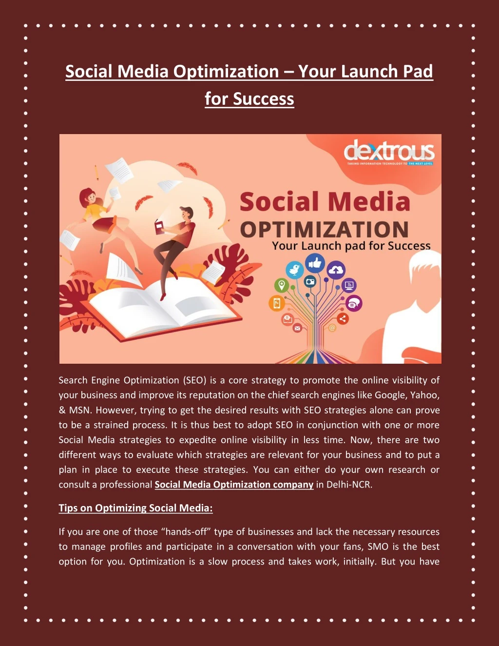 social media optimization your launch
