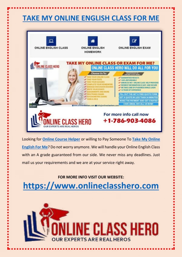 Take My Online English Class For Me | Online Course Helper