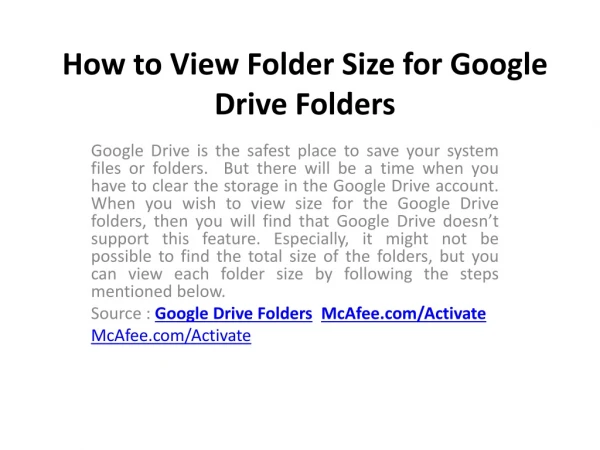 How to View Folder Size for Google Drive Folders
