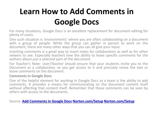 Learn How to Add Comments in Google Docs