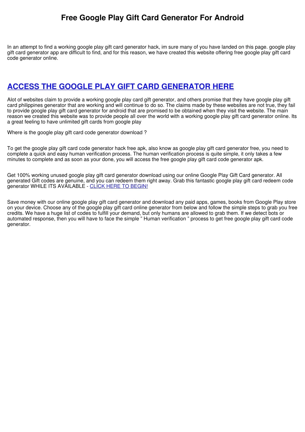 free google play gift card generator for android