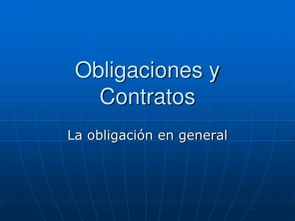 obligaciones y contratos
