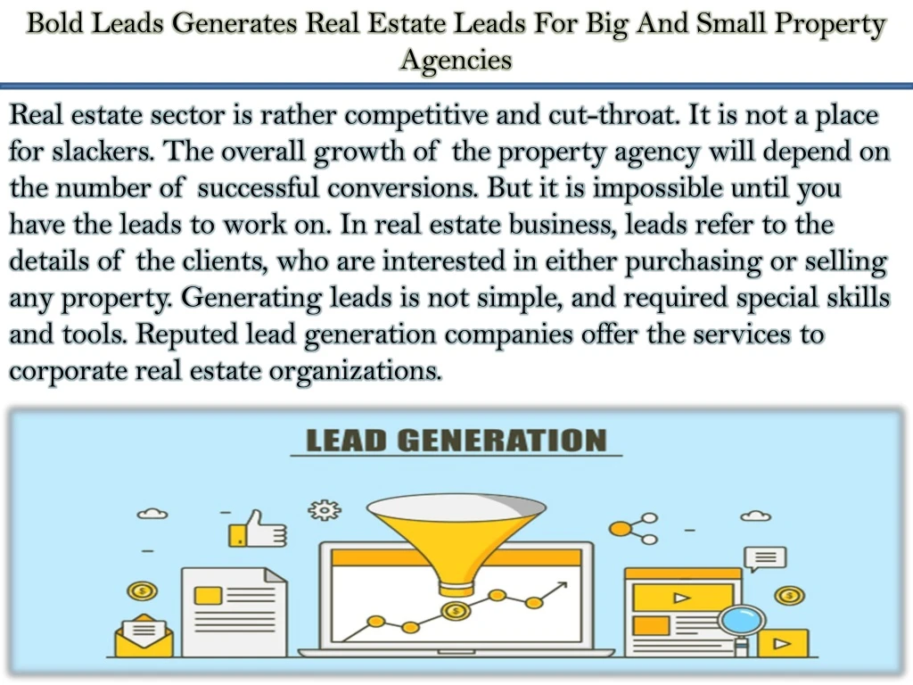 bold leads generates real estate leads