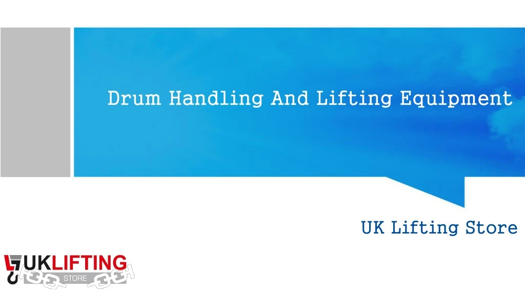 drum handling and lifting equipment