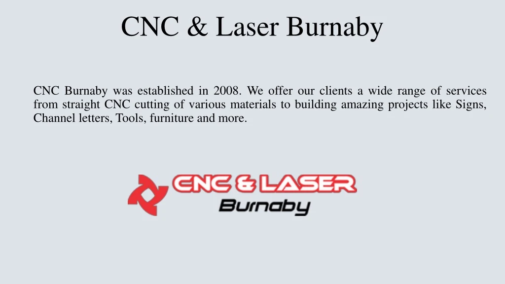 cnc laser burnaby