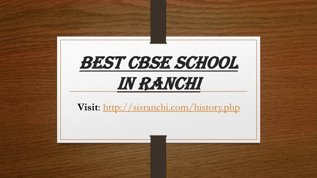 best cbse school in ranchi