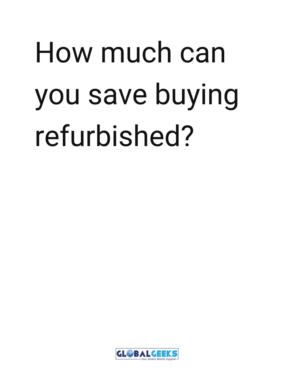 how much can you save buying refurbished