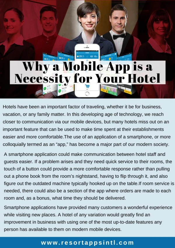 Why a Mobile App is a Necessity for Your Hotel