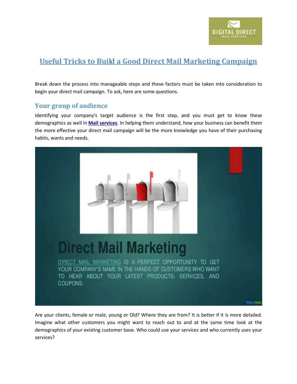 useful tricks to build a good direct mail