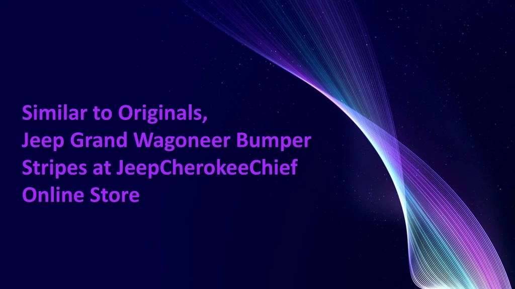 similar to originals jeep grand wagoneer bumper stripes at jeepcherokeechief online store