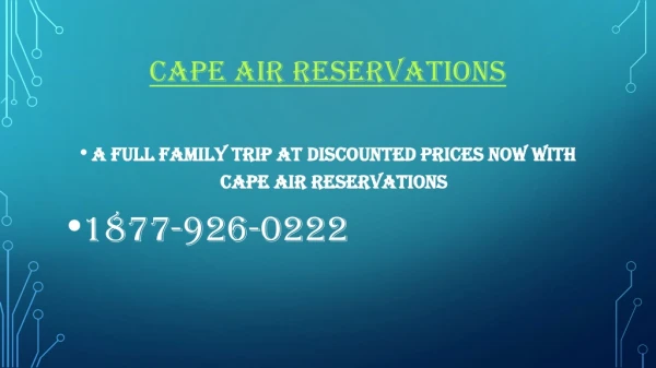 A full family trip at discounted prices now with Cape Air Reservations